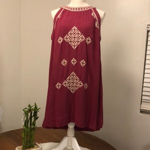 Cupio Cranberry Halter Dress Size Large